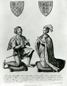 Richard Fitzalan, 3. (10.) jarl af Arundel (ca. 1307-76) og Eleanor grevinde af Arundel, 1785